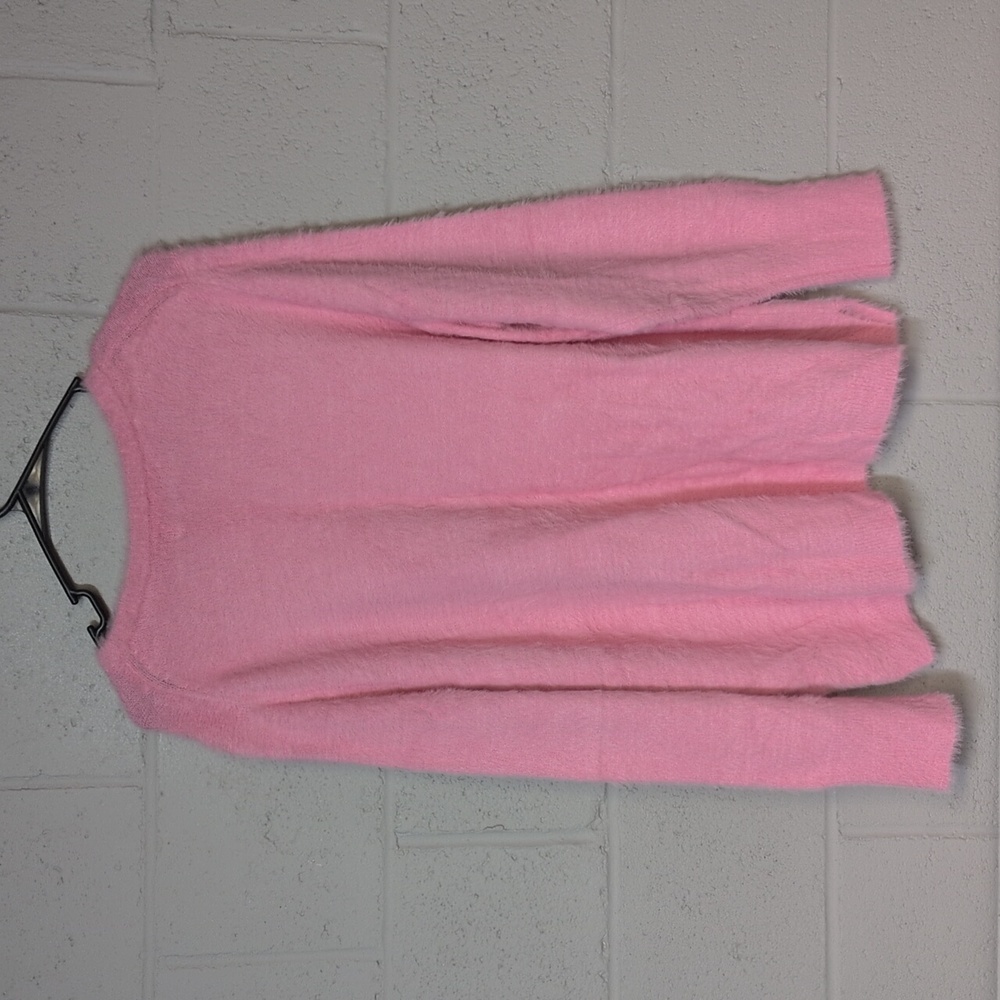 Old Navy Pink Fuzzy Crewneck Sweater  XXL NWT, Pastel, Cozy, Dopamine Dressing - Picture 5 of 5